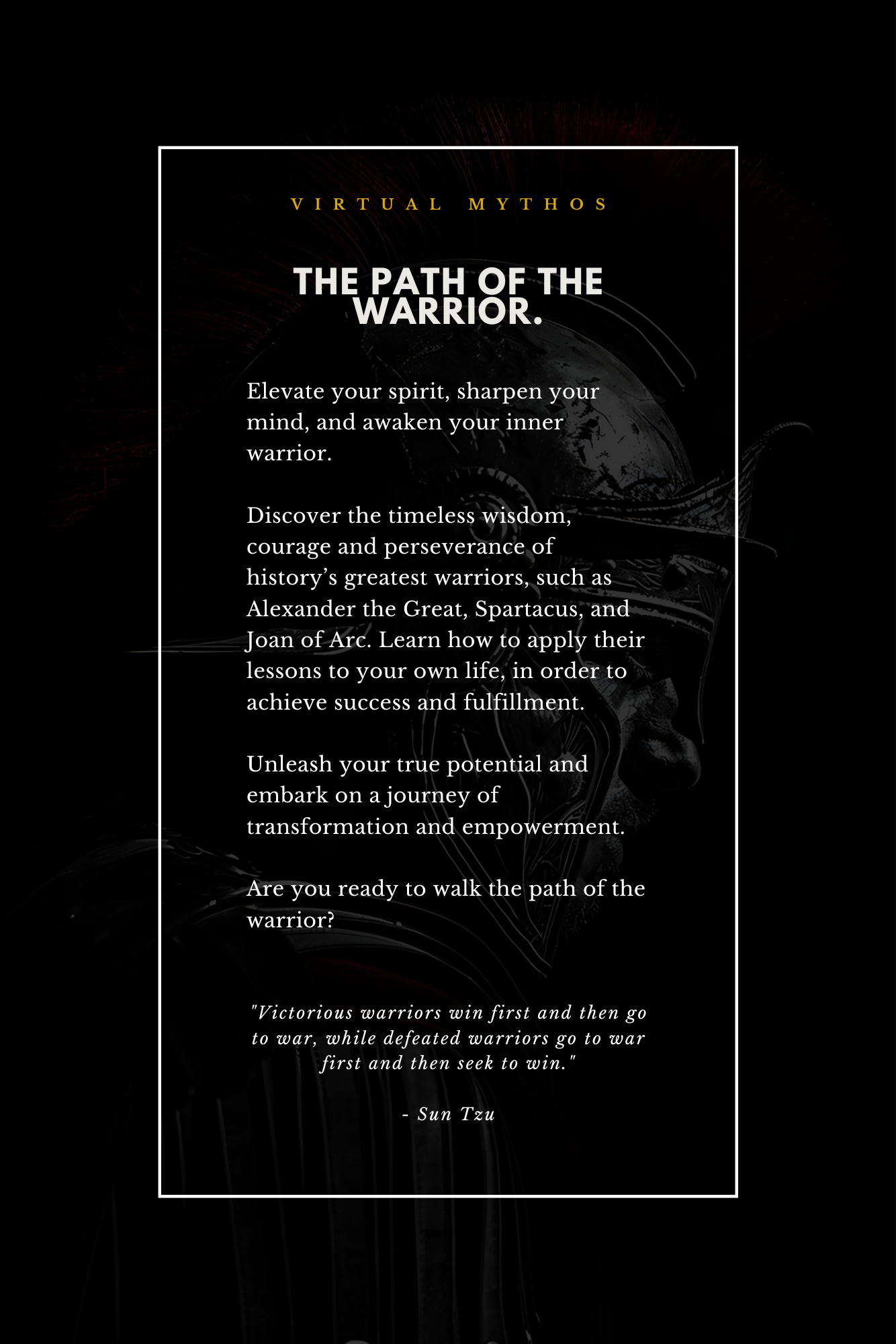 The Path Of The Warrior I